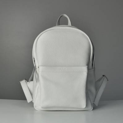 

Женский кожаный рюкзак Jizuz Carbon White белый