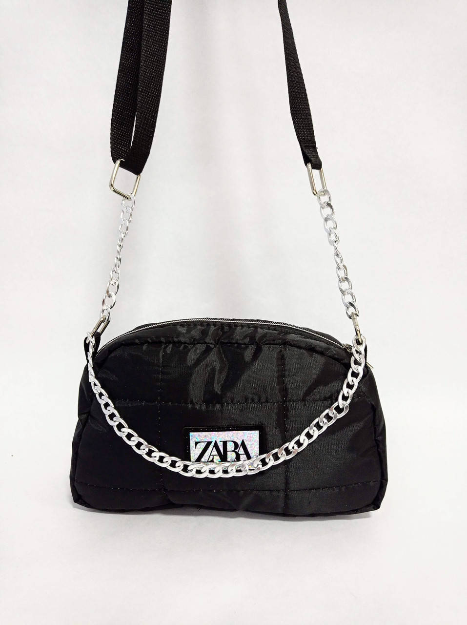 

Сумка женская через плечо 25*15см черная (200-605), Черный