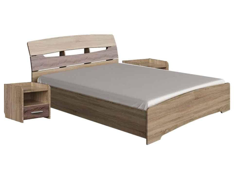 

Кровать Марго с 2-мя тумбами сонома трюфель 165х220х90 см.