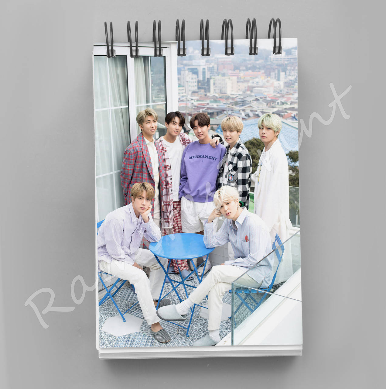 

Блокнот А6 пружина 48 л. клетка K-Pop BTS 459