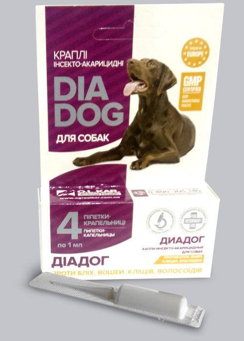 

Капли DIADOG (ДИАДОГ) для собак инсектоакарацидные №4 OLKAR