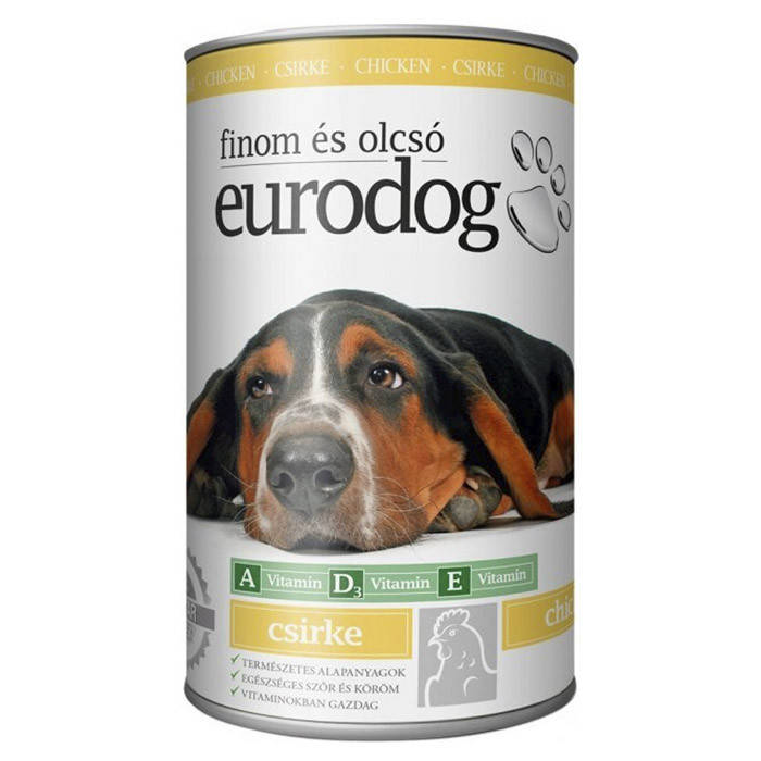 

Консерва для собак EuroDog со вкусом курицы 1240 г