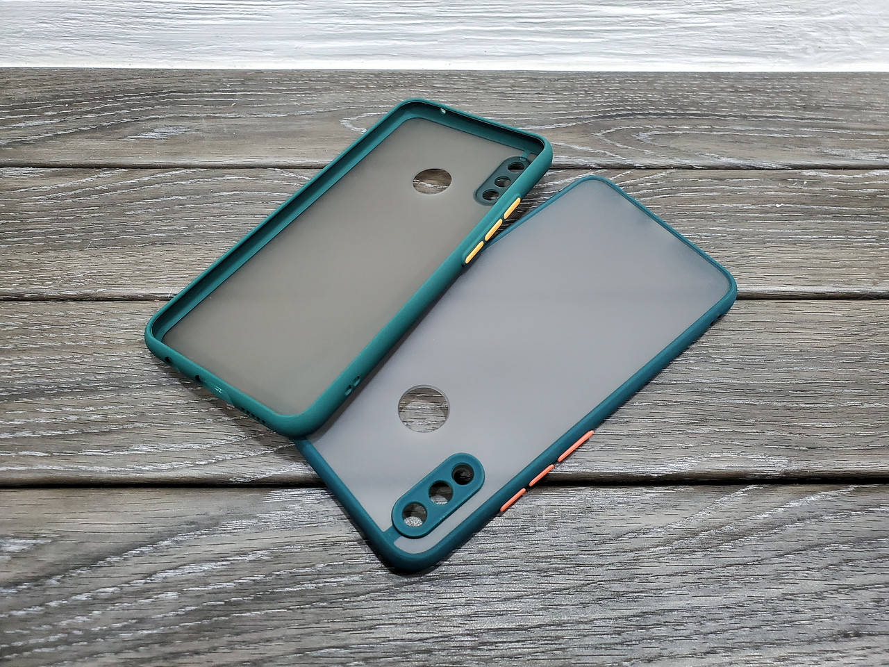 

Матовый чехол бампер для Huawei P Smart Plus зеленый противоударный защита камеры, Зелёный