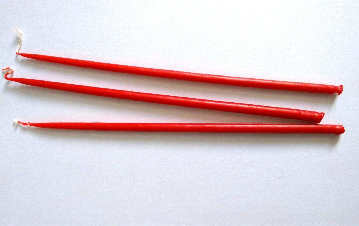 

Свічки великодні конусні червоні, №40, поштучно