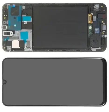 

Дисплей Samsung A505 Galaxy A50 модуль в сборе с тачскрином з рамкой, черный, OLED