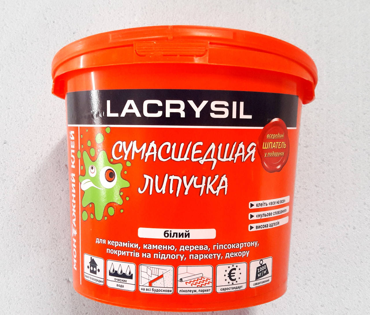 

Клей монтажный универсальный Lacrysil Сумасшедшая липучка 3 кг. ведро