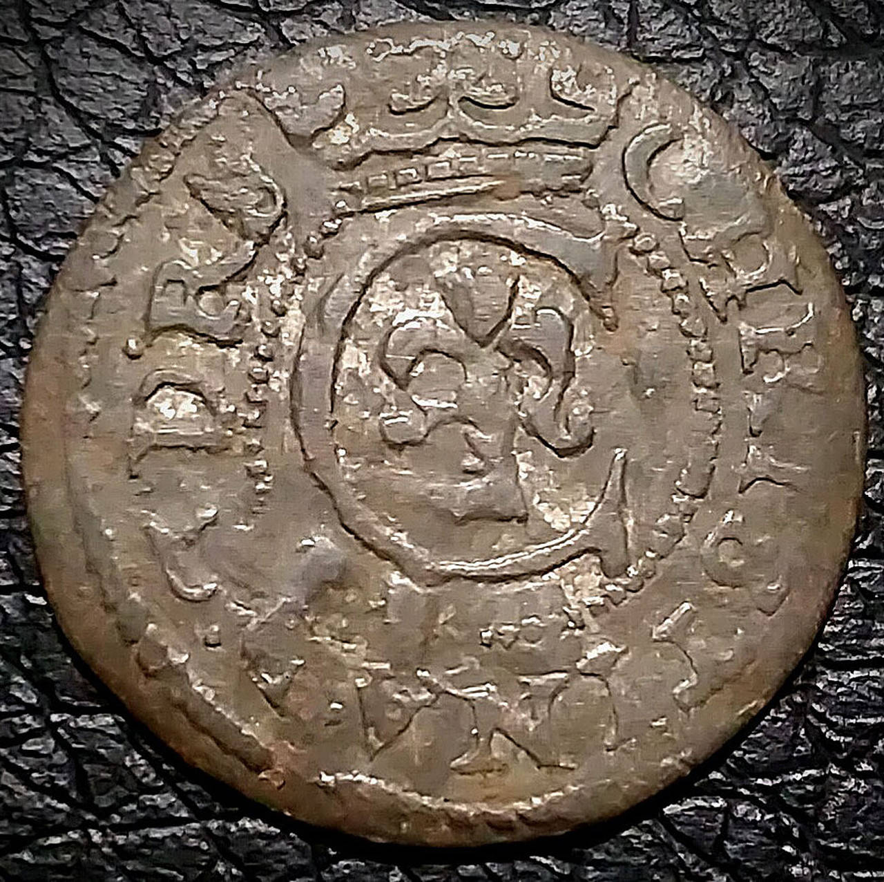 

Средневековая монета солид 1644 года Швеция (Рига) — Кристина I — серебро 500 пробы — состояние XF