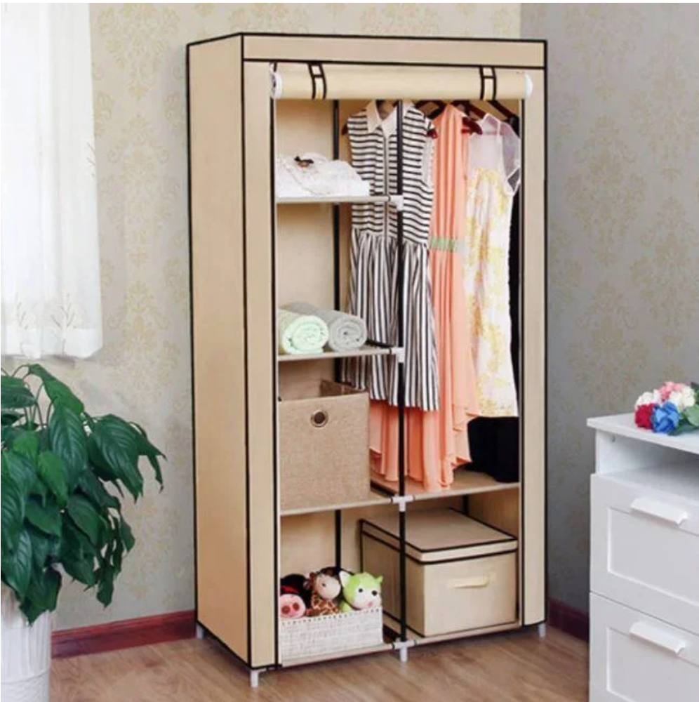 

Портативный тканевый шкаф-органайзер Storage Wardrobe HCX 68105 на две секции, Синий