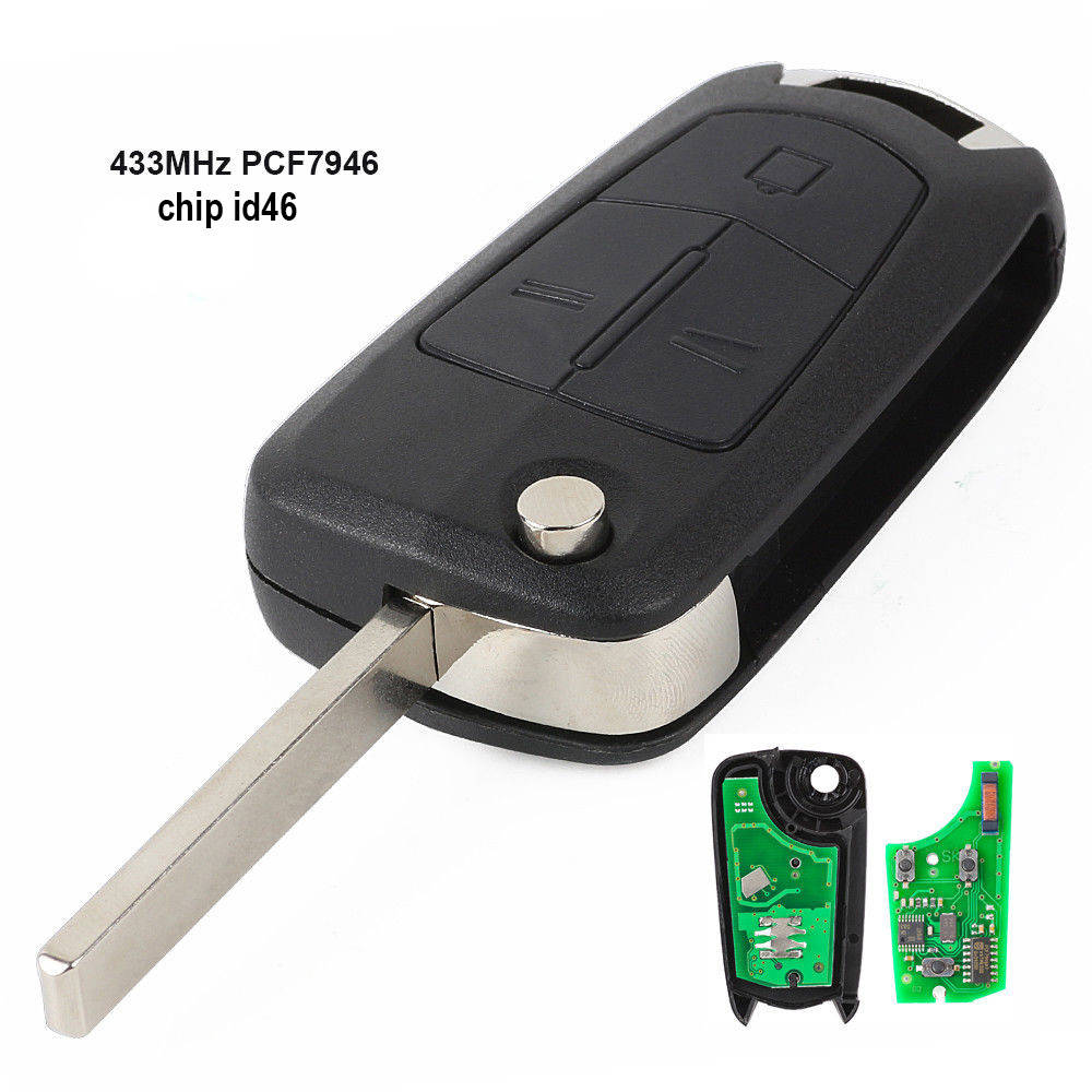 

Выкидной ключ OPEL 3 кнопки 433Mhz Chip id46