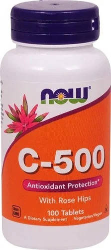 

Витамин С 500 Vitamin C Now Foods (с шиповником) 100таб.