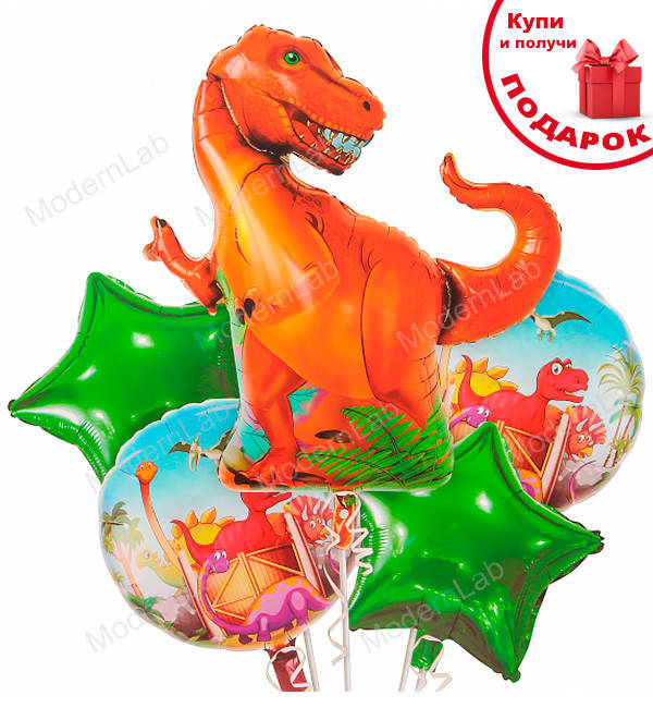 

Набор воздушных шаров "Динозавр" (5 предметов), Разные цвета