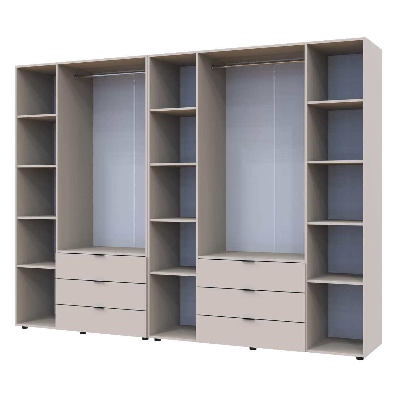 Розпашна Шафа для одягу Doros Гелар комплект Кашемір 3+4 ДСП 271.2х49.5х203.4 (80737641) 5