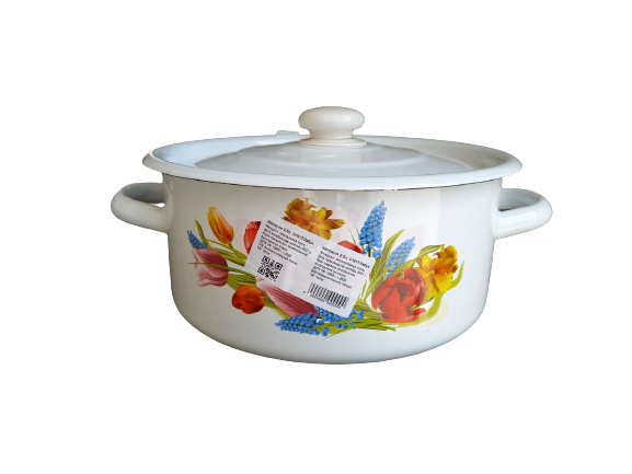 

Кастрюля эмалированная 5,5л. цилиндрическая низкая