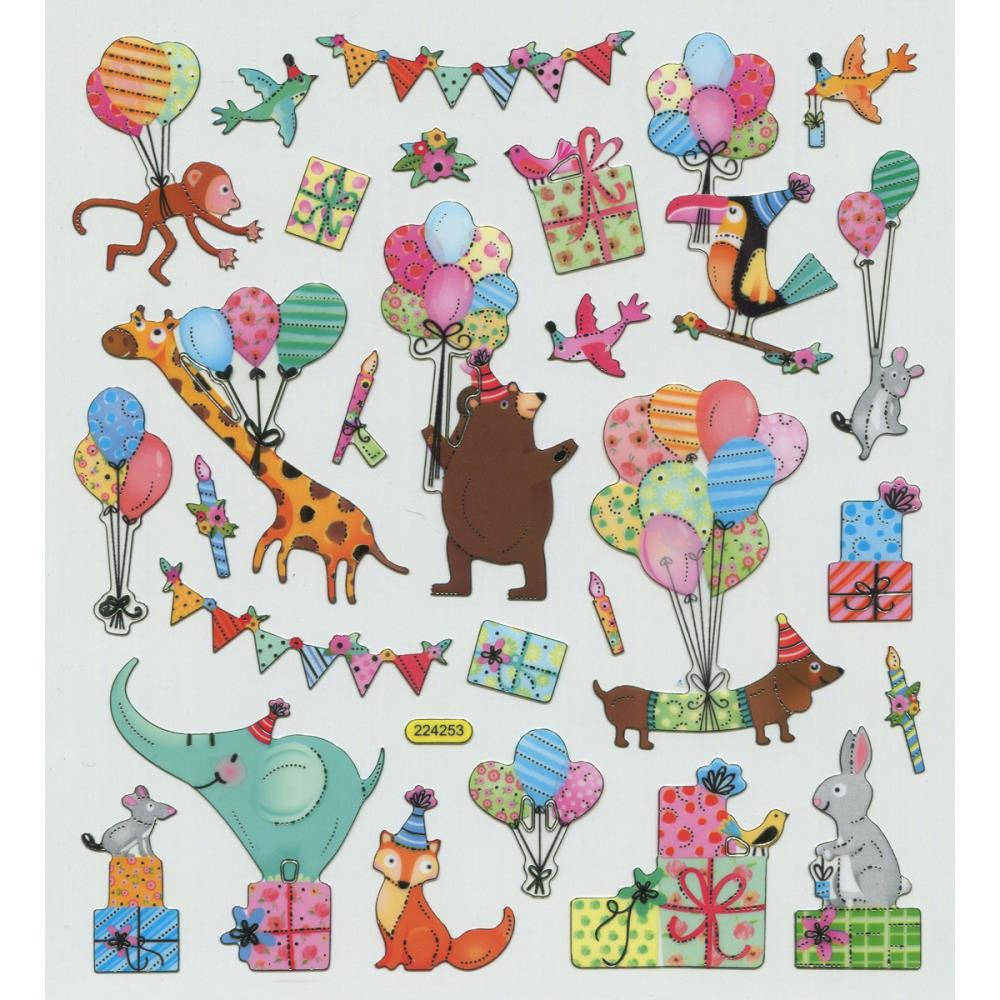 

Наклейки на плівці - Animal Party - StickerKing - 15х16,5