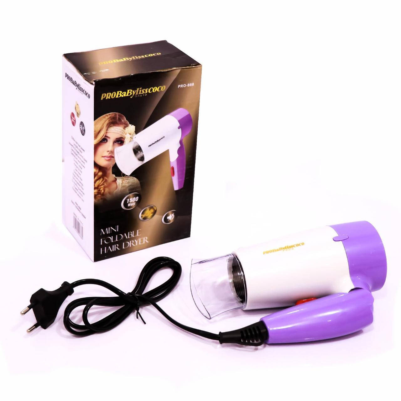 

Складной дорожный фен probabyliss coco , 1000 w