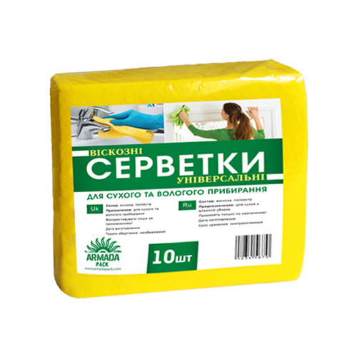 

Салфетка вискозная универсальная, 10 шт / тряпочки и салфетки для уборки / универсальные тряпки для, Желтый