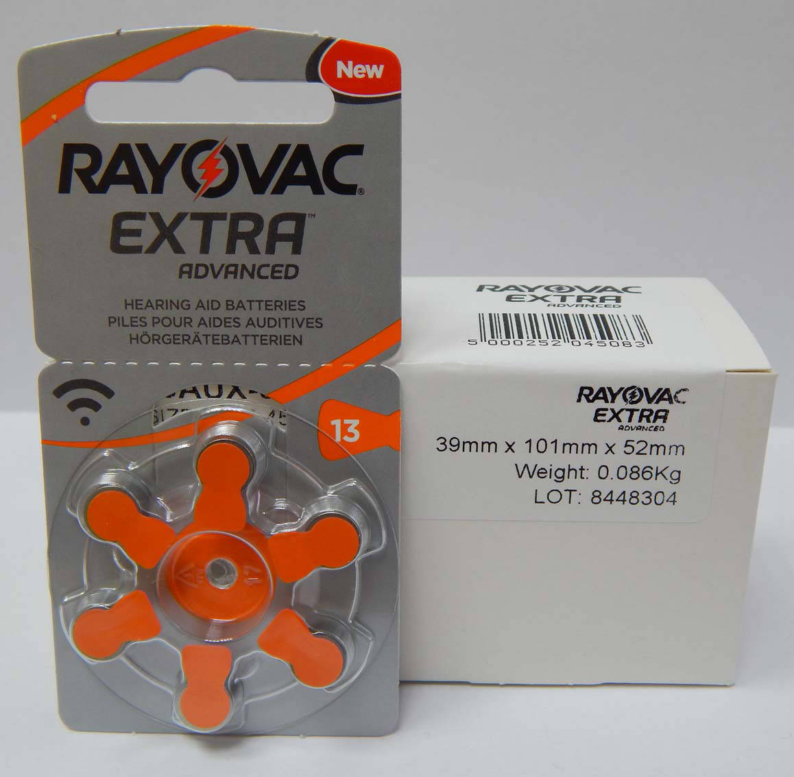 

Батарейки для слуховых аппаратов Rayovac Extra 13 (60 шт)
