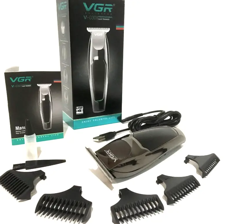 

Профессиональная машинка для стрижки волос VGR V-030 Триммер с насадками