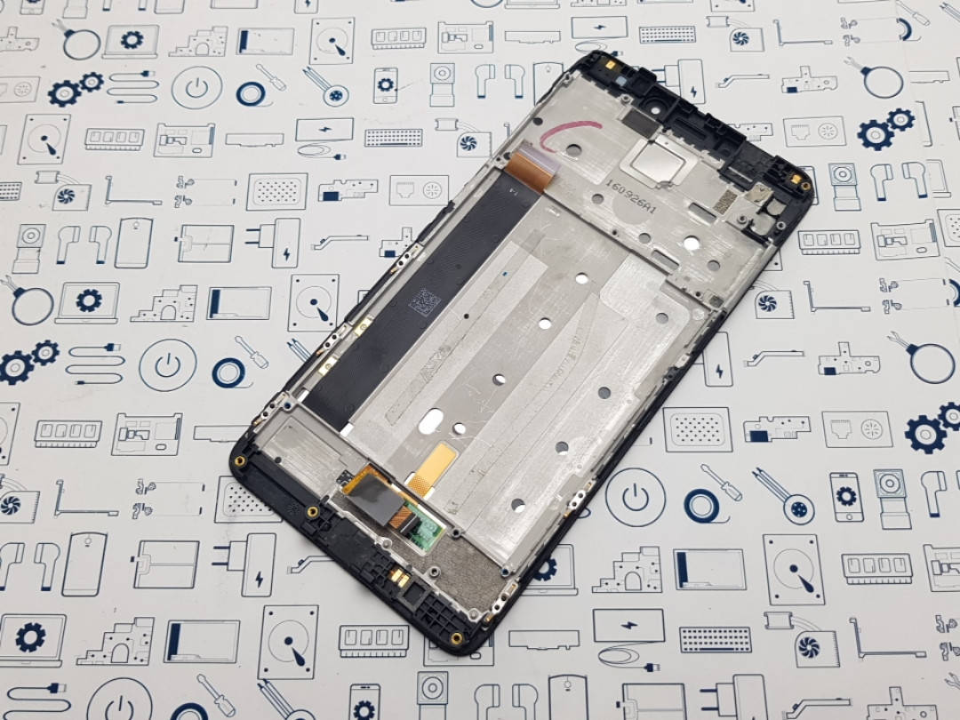 

С дефектом. Дисплей Xiaomi Redmi Note 4 модуль черный Сервисный оригинал с разборки