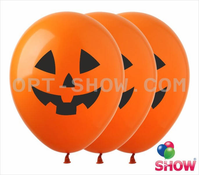 

Латексные воздушные шары Show Тыква, 12" 30 см, 10 шт, Оранжевый