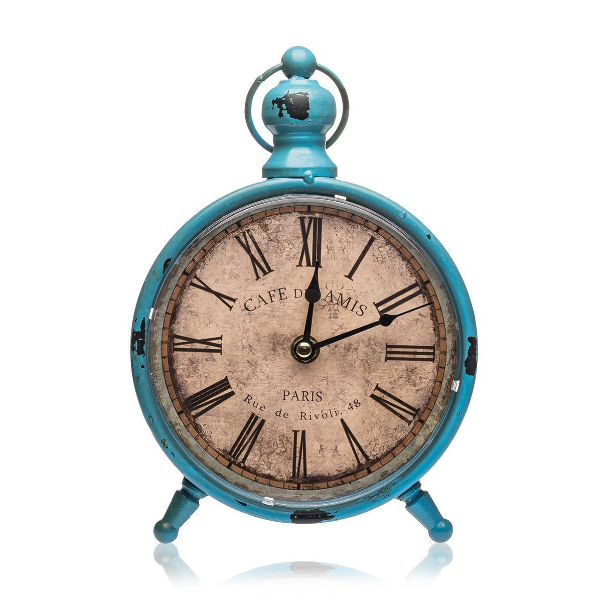 

Настольные часы ретро с дугой синие 3027-2