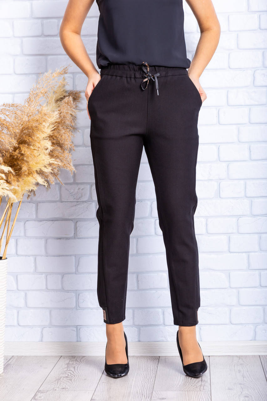 

Женские стильные брюки Esparanto черные, Черный