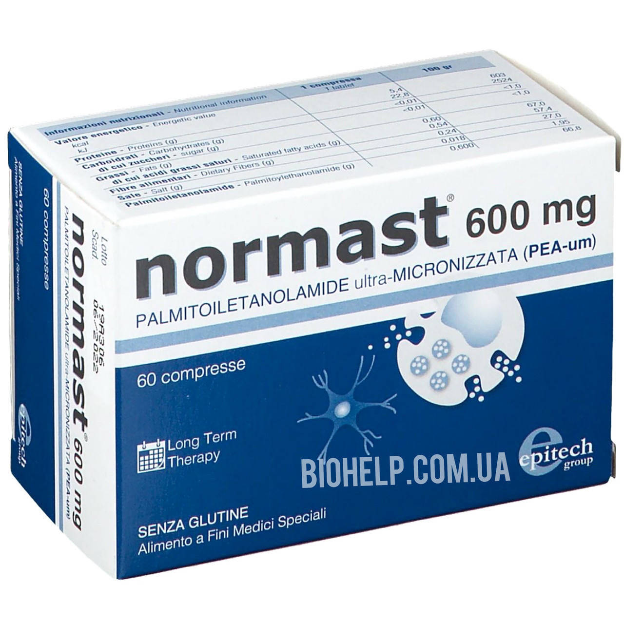 

Normast / Нормаст 600 mg 60 капсул. Италия