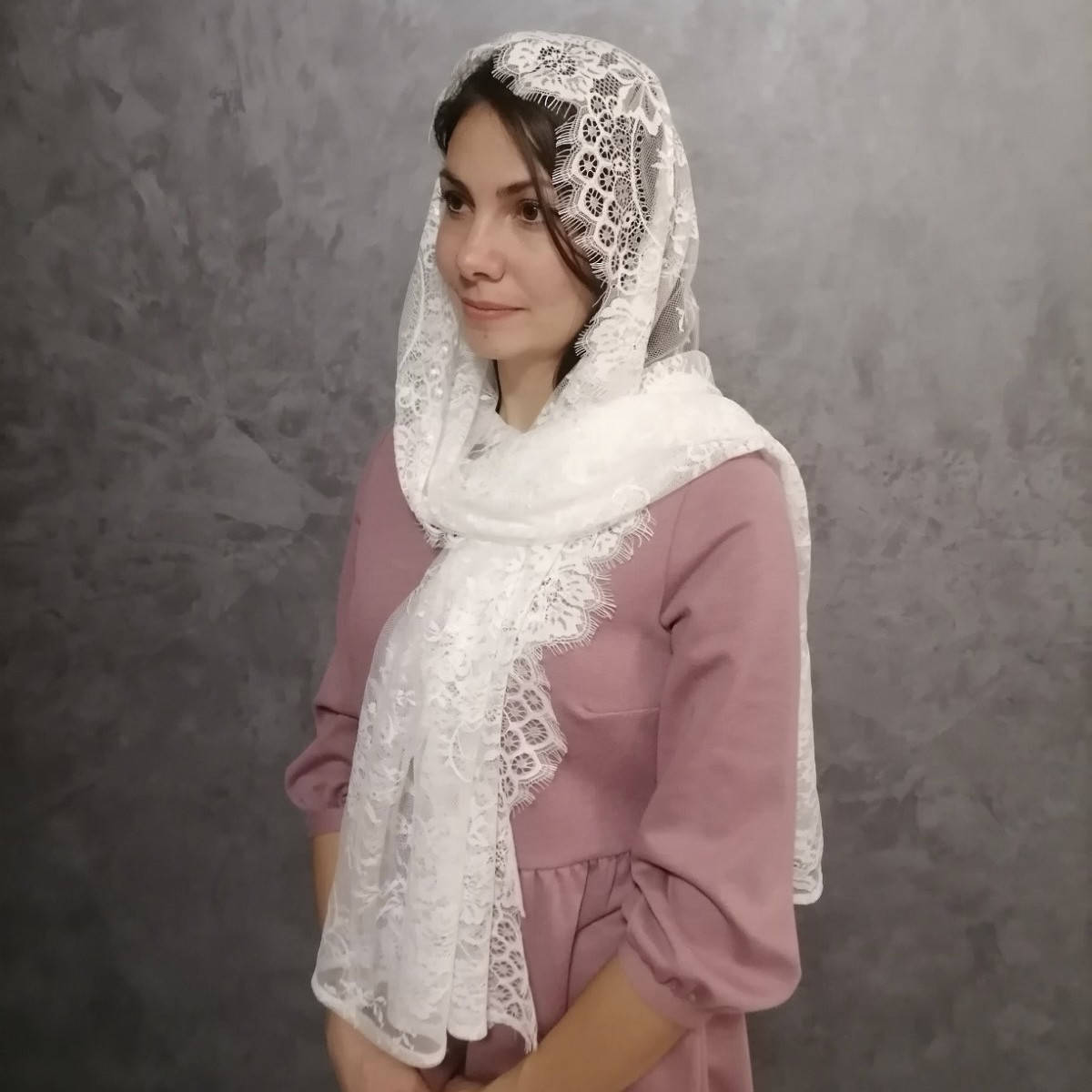 

Кружевной платок "Анастасия", Бежевый