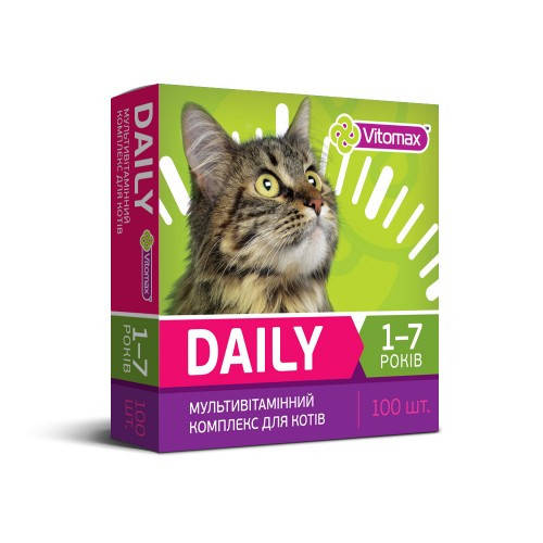 

Вітаміни «Daily» для котів 1-7 років