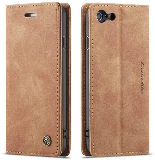 

Чехол книжка с магнитом iPhone 6 6S CaseMe Светло-коричневый