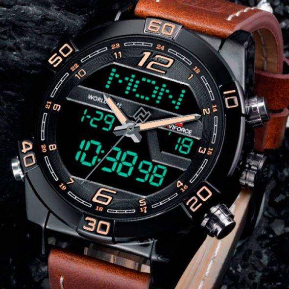 

Мужские наручные часы Naviforce Legion Brown NF9128