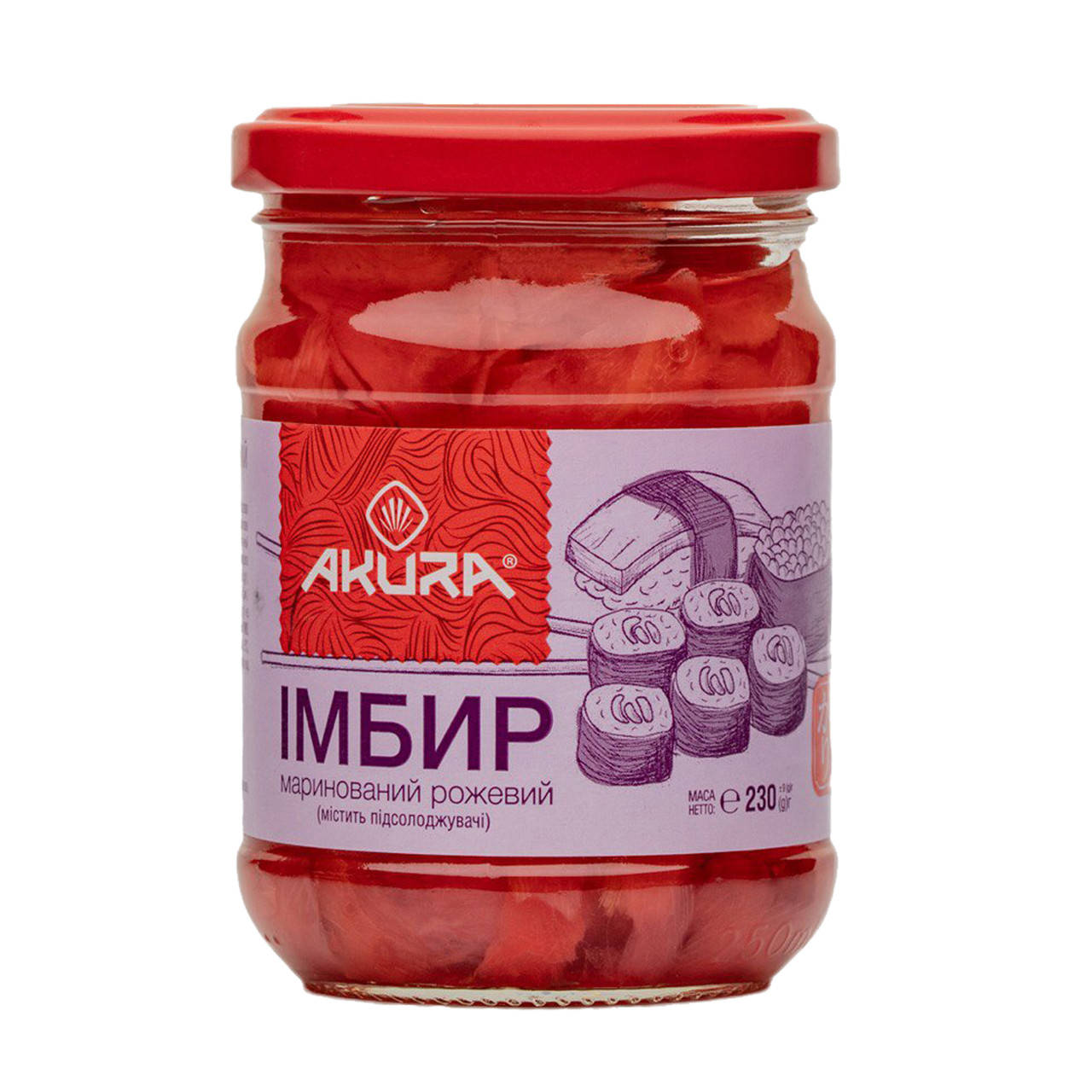 

Имбирь маринованный, 230 гр, AKURA