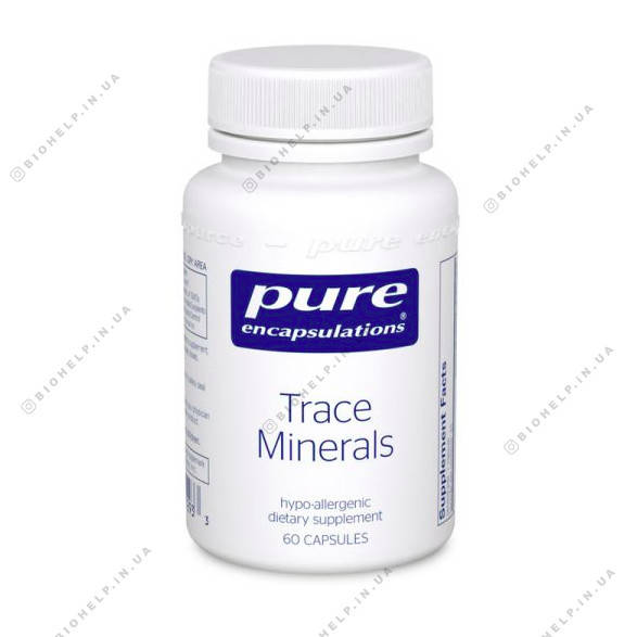 

Pure Encapsulations Trace Minerals, 60 капсул Трассирующие минералы.