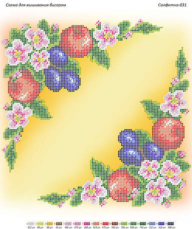 

Заготовка для вышивки бисером салфетки "Салфетка Спаса"