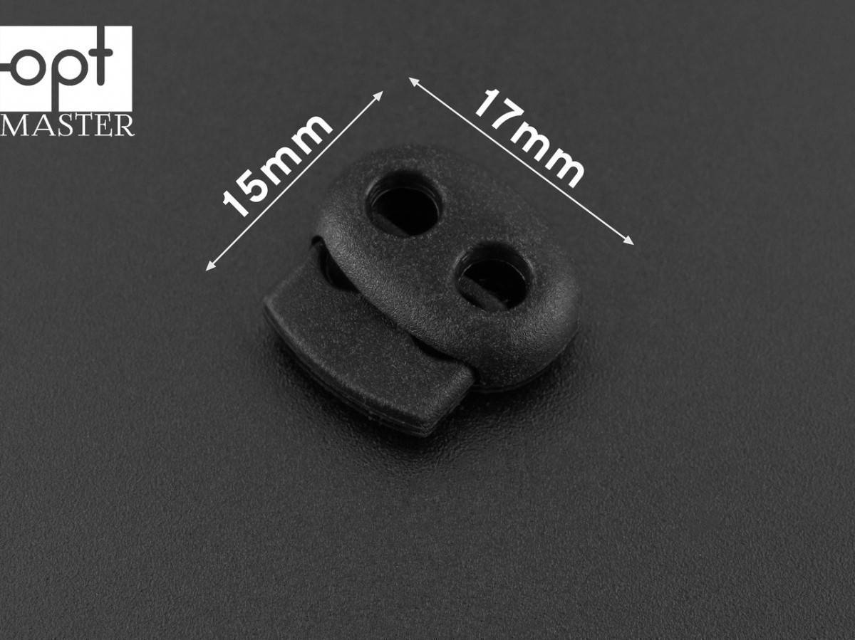 

Фиксатор шнура пластик ФШ-(B)8012, цв. чёрный, Черный