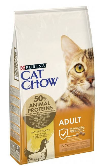 

Cat Chow Adult 15кг-корм для кошек с курицей и индейкой