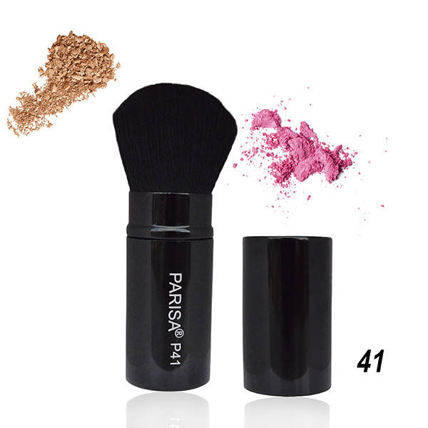 

Кисть для макияжа Parisa Cosmetics для пудры и румян складная в футляре Р-41