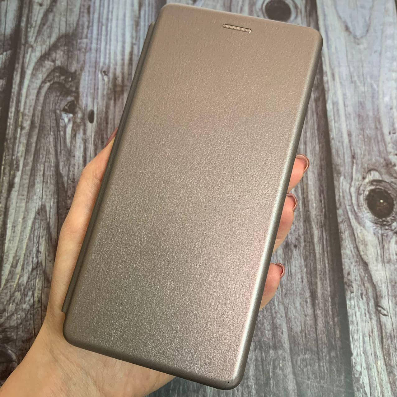 

Чехол книга для Xiaomi Redmi Note 8 Pro с эко кожи с подставкой книжка на телефон сяоми нот 8 про серая STN, Серый
