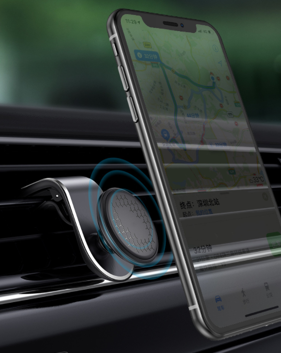 

Автомобильный держатель Rotary Magnetic 360° Air Car Holder (black), Черный