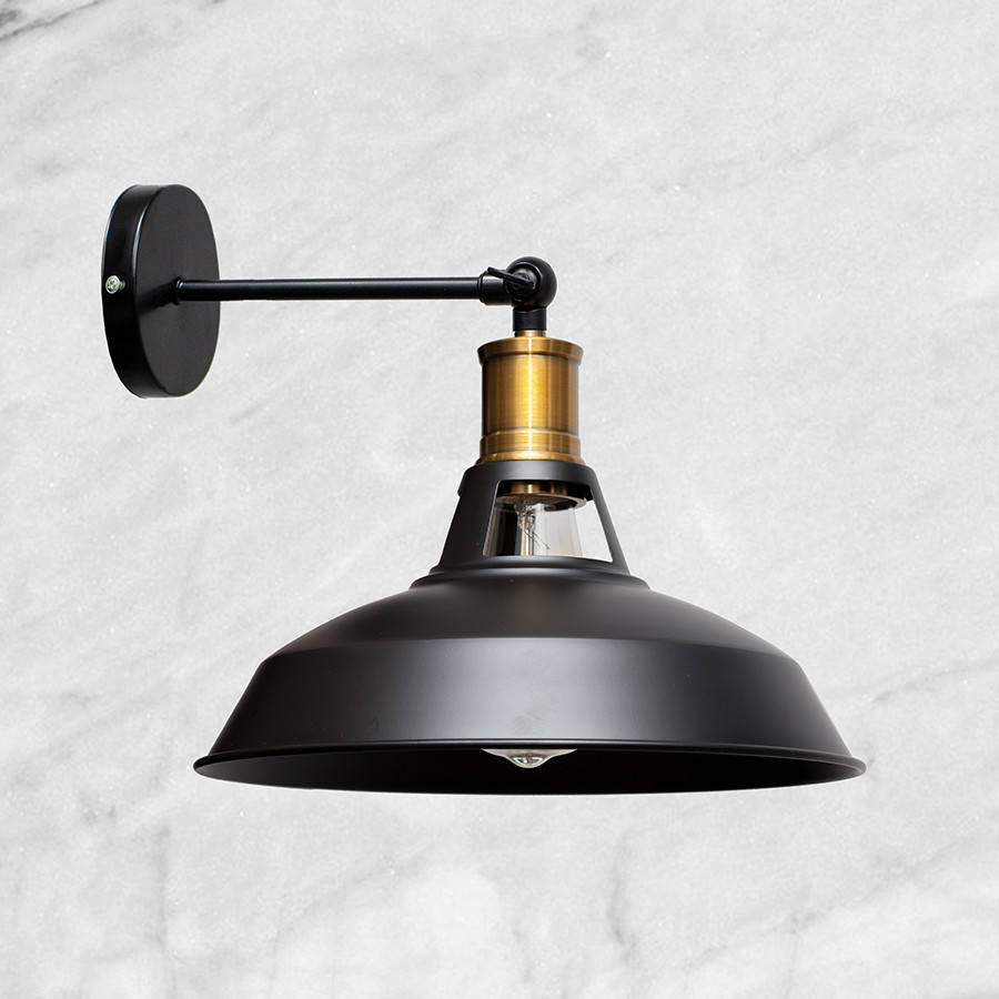 

Бра с медным патроном и с 27см-плафоном (52-W6857F4-1 BK(270)), Черный