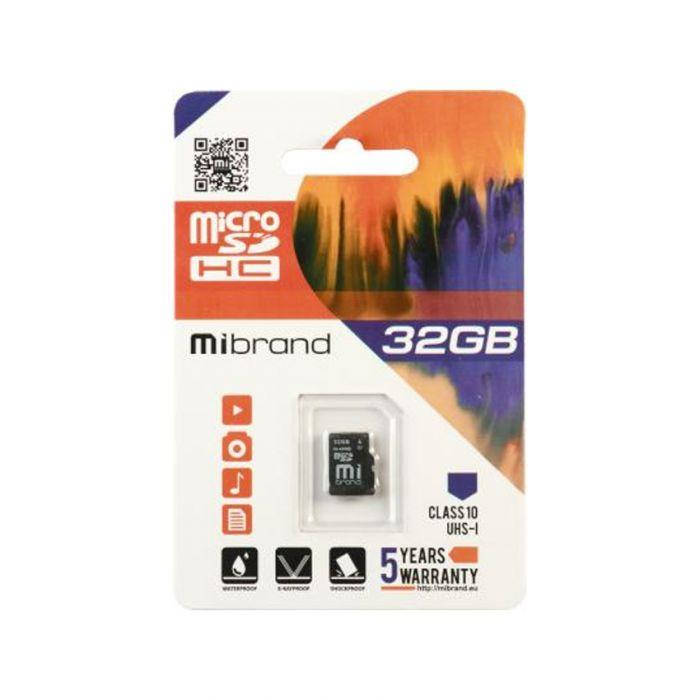 

Карта памяти Mibrand 32 GB microSDHC Class 10 UHS-I MICDHU1/32GB