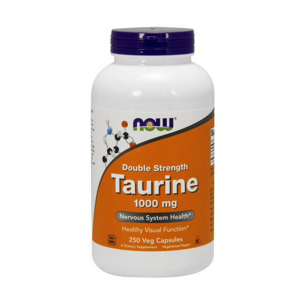 

Таурин - аминокислота (Taurine), 1000 мг, 250 капсул - Now Foods