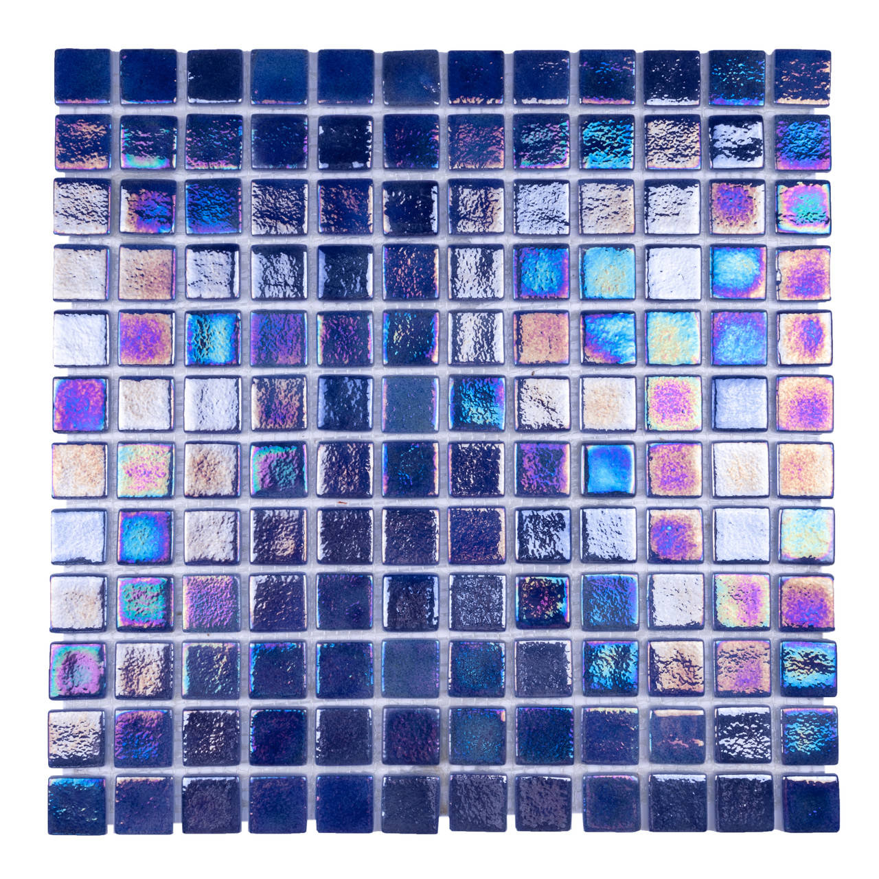 

Стеклянная мозаика Glass Mosaic NI1207 Blue Rain 31,7x31,7, Синий
