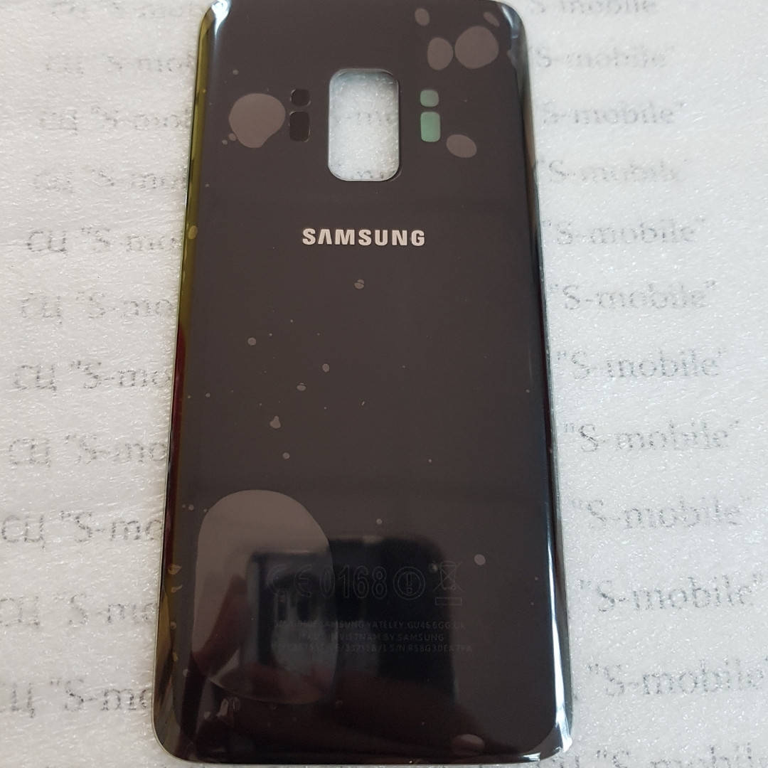 

Задняя крышка для Samsung Galaxy S9 G960 черная (Midnight black) стекло, Черный