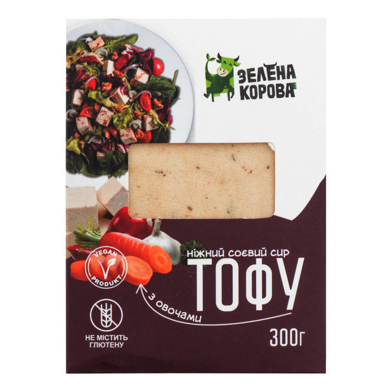 

Сыр тофу с овощами и травами Зелена Корова 300г