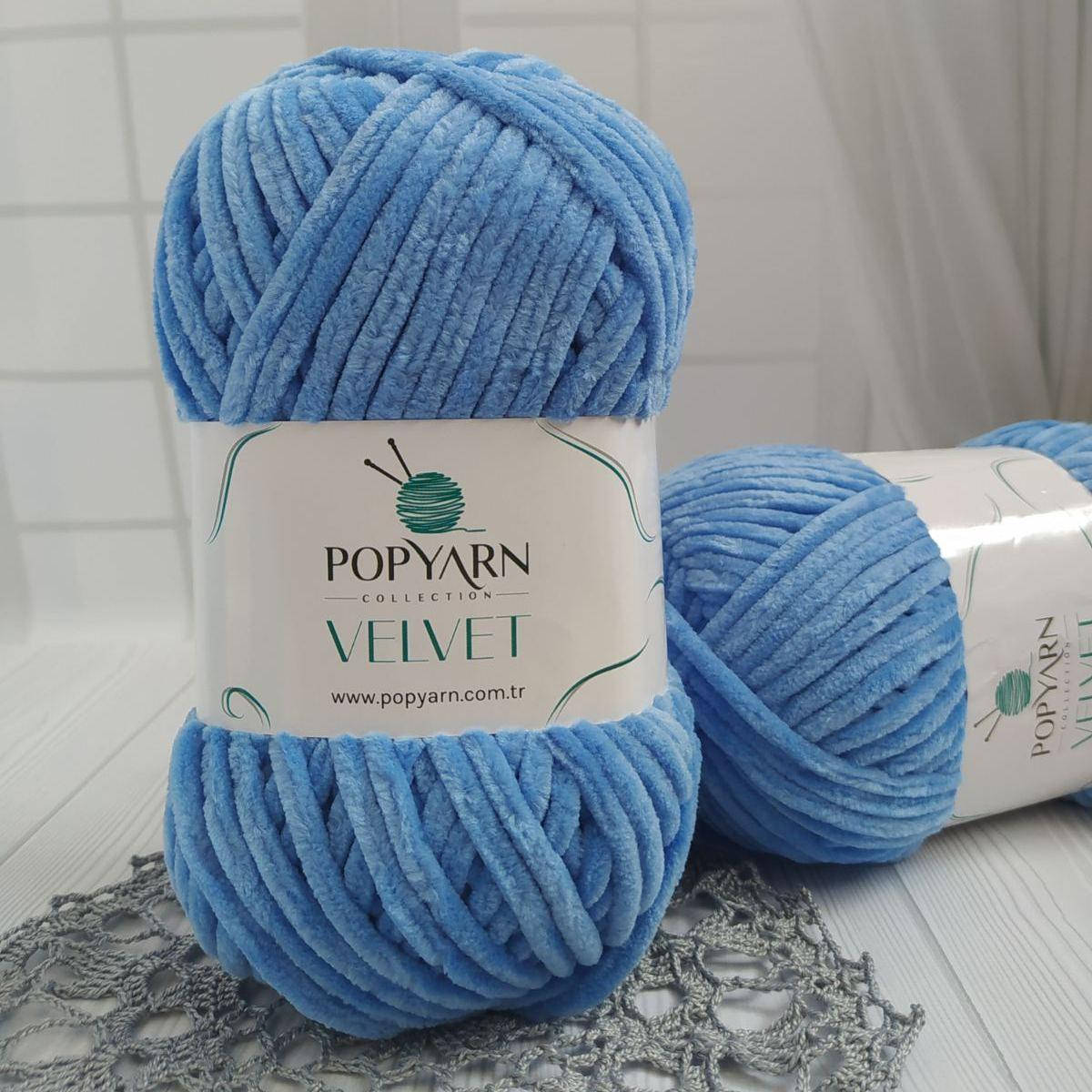 

Popyarn Velvet №028 світло-синій