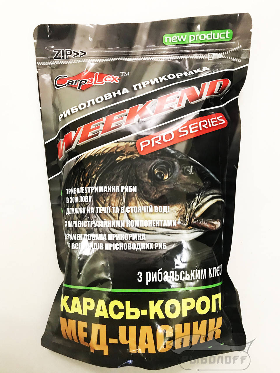 

Прикормка Carp aLex Карась-Короп, "мёд-чеснок" 900г