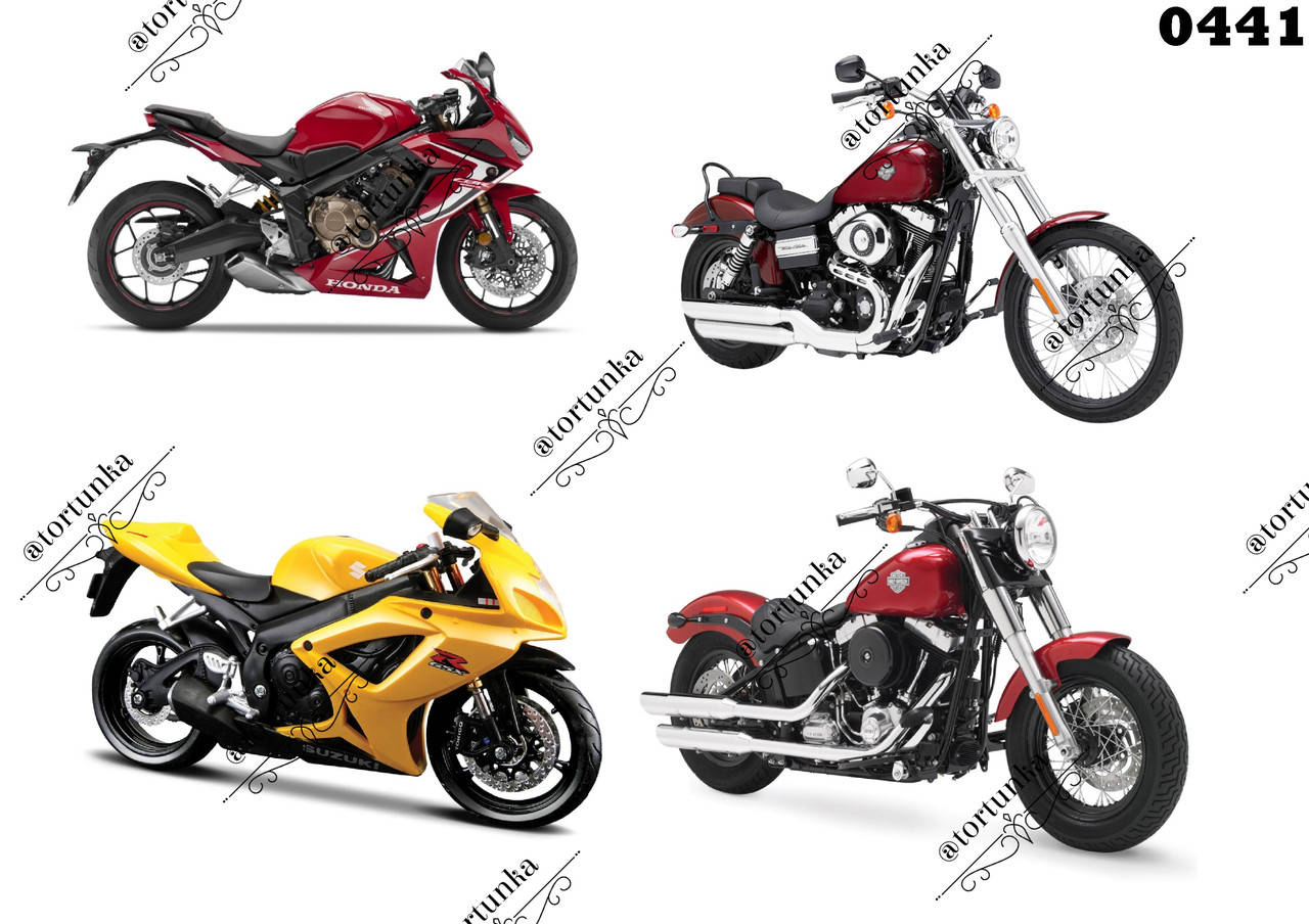 

Вафельна картинка мотоцикл №0441