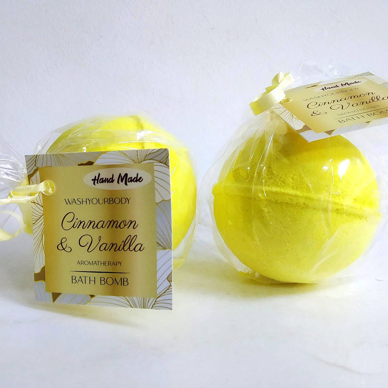 

Бомбочкa-гейзер для ванны с ароматом ванили и корицы Wash Your Body Vanilla & Cinamon