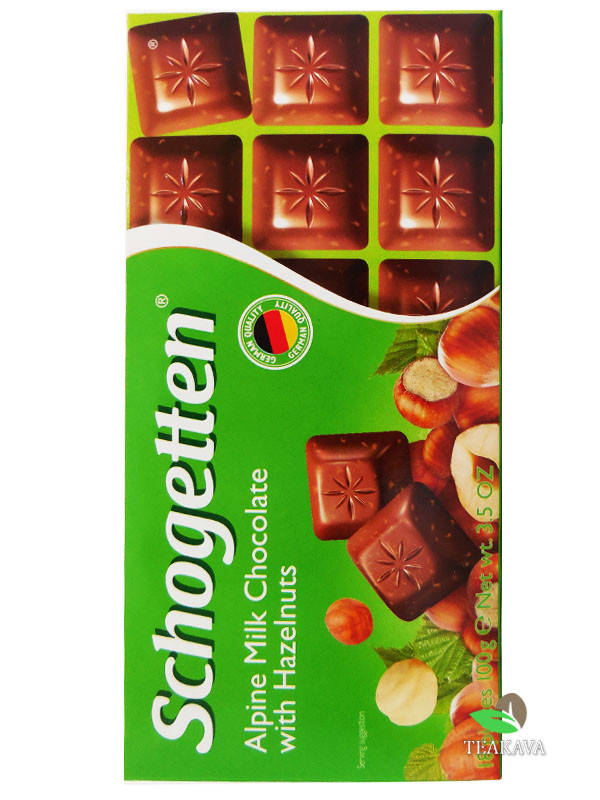 

Шоколад Schogetten Alpine Milk Chocolate with Hazelnuts, 100 г
